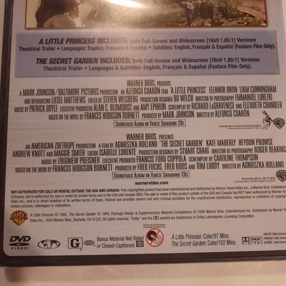 "A Little Princess" & "The Secret Garden" DVD - Two Magical Adaptations in One - Picture 7 of 8